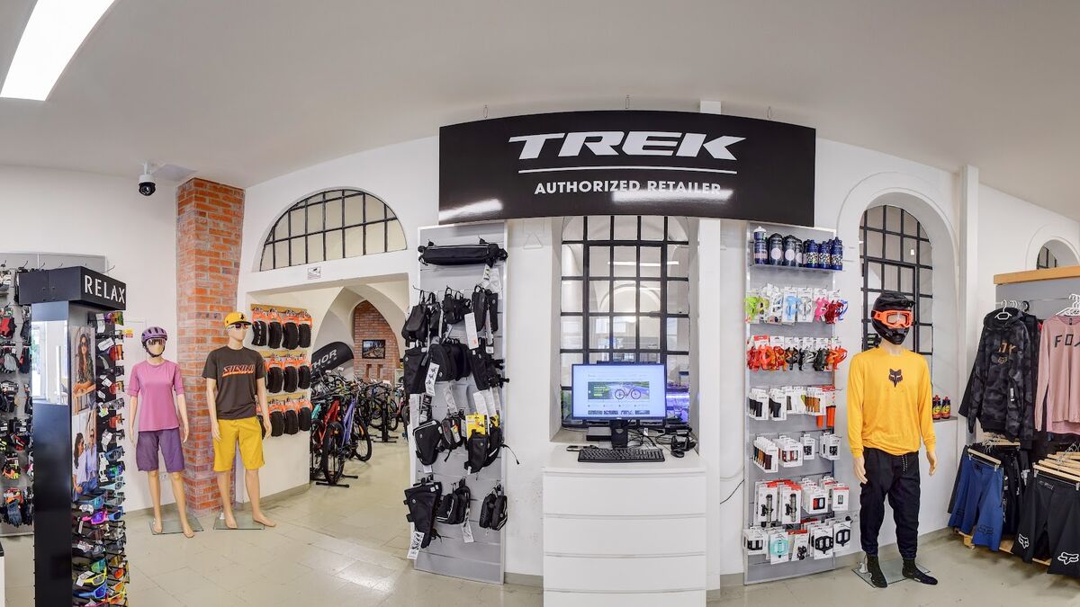 Interiér prodejny Flystork Třebíč — náhled 360° prohlídky